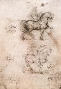 LEONARDO da Vinci Equestrian monument oil on canvas
